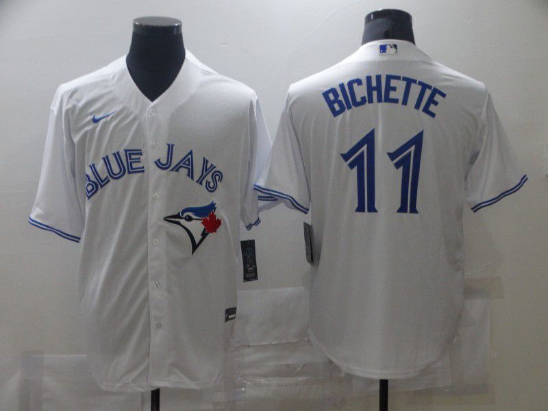 Men Toronto Blue Jays #11 Bichette White Game Nike 2021 MLB Jersey